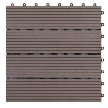 Wood Plastic Composite Interlocking Deck WPC DIY Tiles 300*300mm